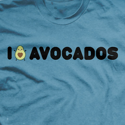 Men's Blue I Love Avocados T-Shirt