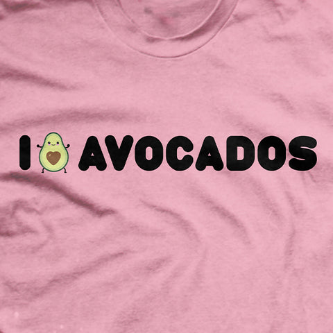 Women's Pink I Love Avocados T-shirt