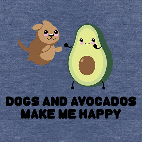 Women's Blue Dogs And Avocados t-shirt
