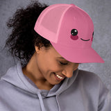 Pink Cute Face Trucker Hat